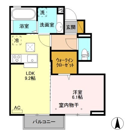 松本駅 バス17分  岡田東区下車：停歩4分 1階の物件間取画像